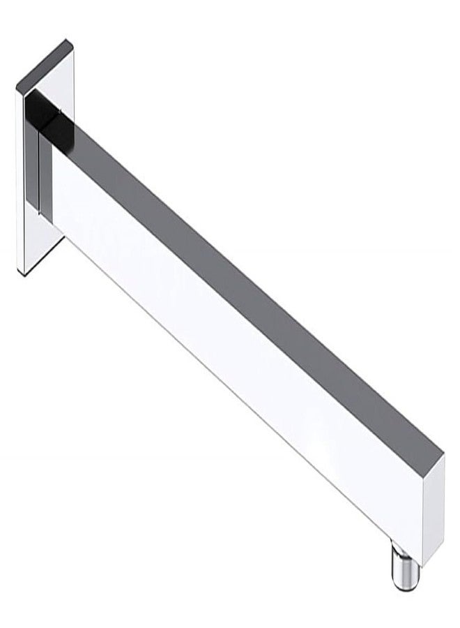 FOLX FBA48 Premium Grade Stainless Steel Square And Round Shower Arm with Wall Flange, Thread Size 0.5" Inch (Square (SILVER), 24 INCH) - Image 1